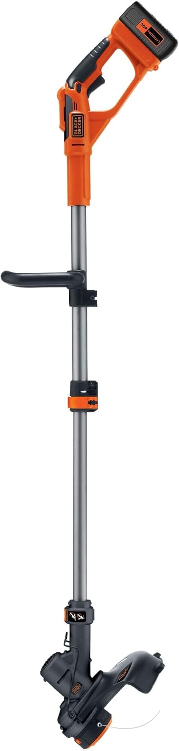 BLACK+DECKER 40V MAX Cordless String Trimmer & Edger - Adjustable Telescoping Pole, Includes Battery & Charger