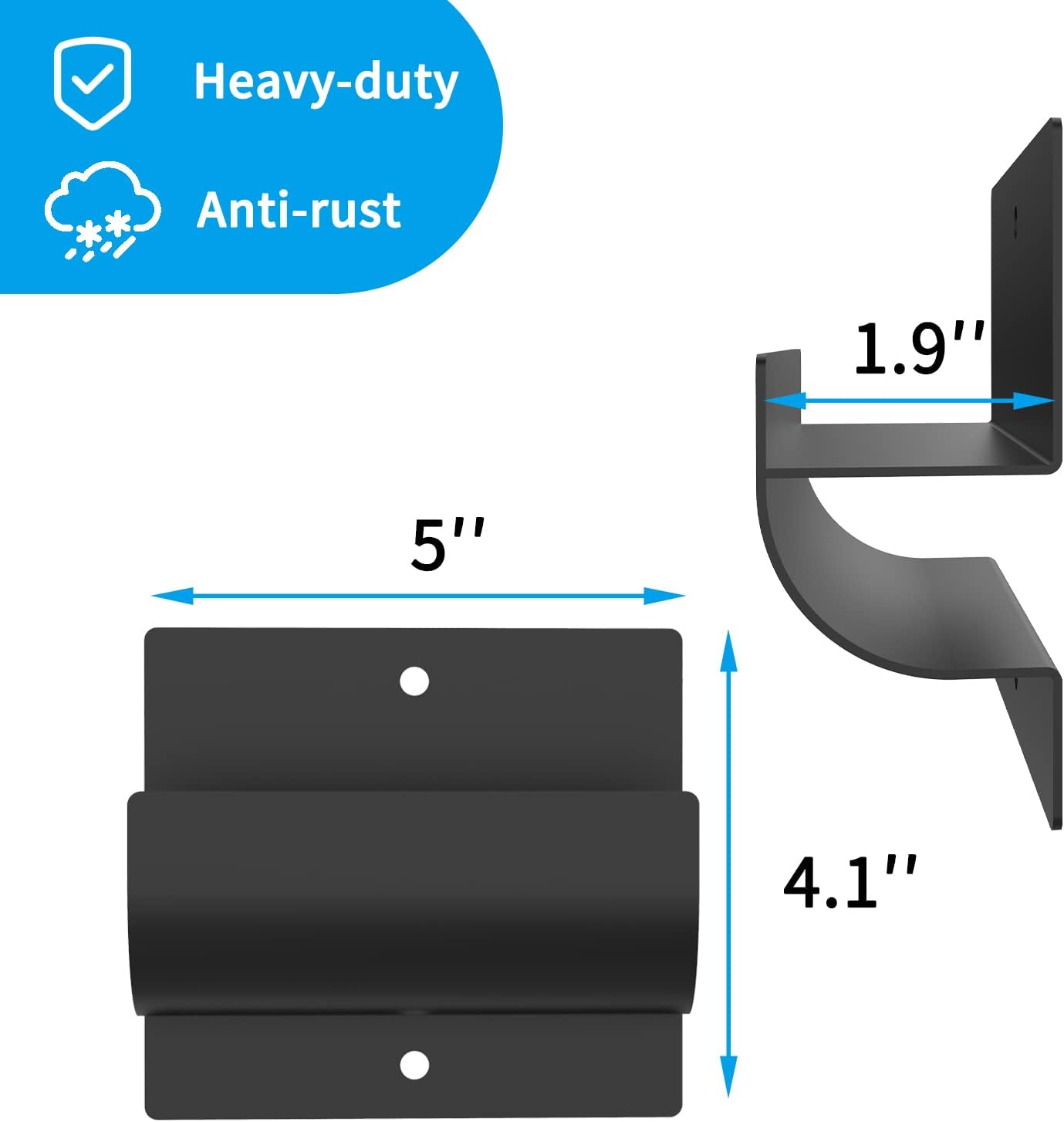 Skiennix Ladder Hooks - Durable Wall Mount Hanger for Garage, Wheelbarrow & Patio Furniture (2 Pack)