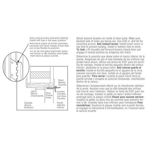 Prime-Line Reversible Brass Privacy Lock with Child Safety Feature