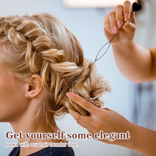 12Pcs Hair Braiding Tools Set Flexible Plastic Pull Through Styling Kit