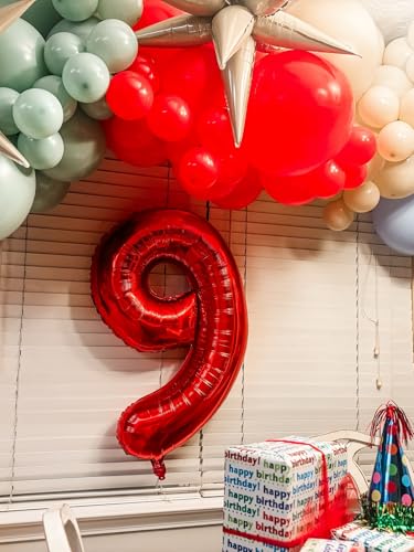 Red Number 7 Balloon 40 Inch Birthday Party Decoration