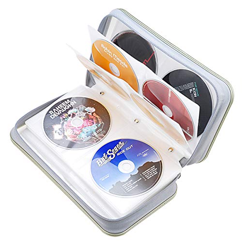 Wismart Clear 96 Capacity Heavy Duty CD DVD Wallet Organizer Case