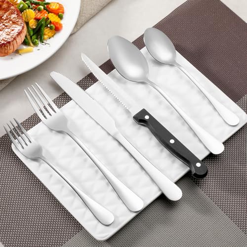 WISKEMA 12 Pcs Stainless Steel Teaspoons Set - Durable & Dishwasher Safe