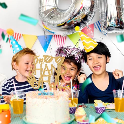 I'm a Handful Cake Topper - 5th Birthday Party Decoration