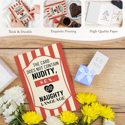 Adult Humor Naughty Birthday Card for Boyfriend Girlfriend - Funny Anniversary & Valentines Day Gift