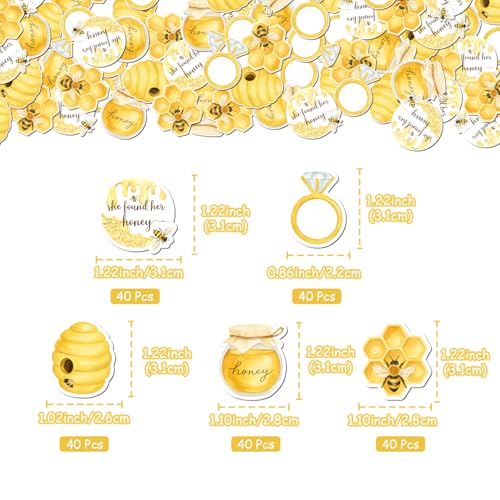 200Pcs Bee Confetti for Bridal Shower Wedding & Bachelorette Party Decorations