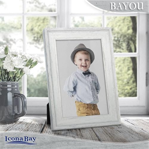 Icona Bay Cape Cod 4x6 Picture Frame - Cloudy White Coastal Photo Frame