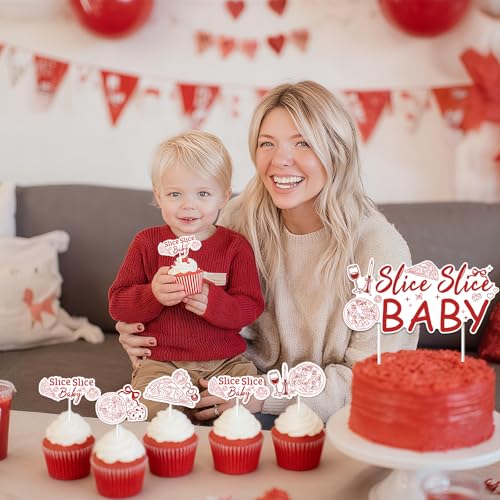 Pizza Themed Cake Topper Set – 13 Pcs for Baby Showers & Parties