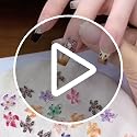 100 Pcs 3D Hawaii Flower Nail Charms Hibiscus Resin Floral Manicure Gems