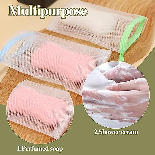 Mozeat Lens Exfoliating Soap Saver Pouch - 10 Pack Mesh Bubble Bags