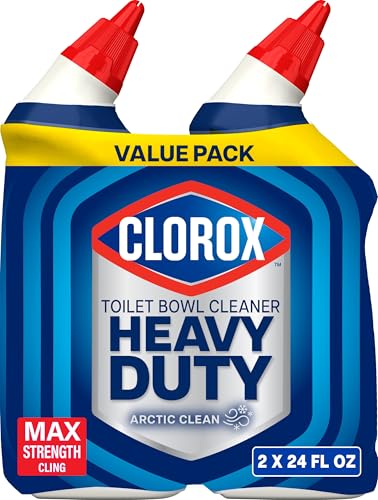 Clorox Heavy-Duty Toilet Bowl Cleaner Gel, Arctic Clean, 24 oz (Pack of 2)