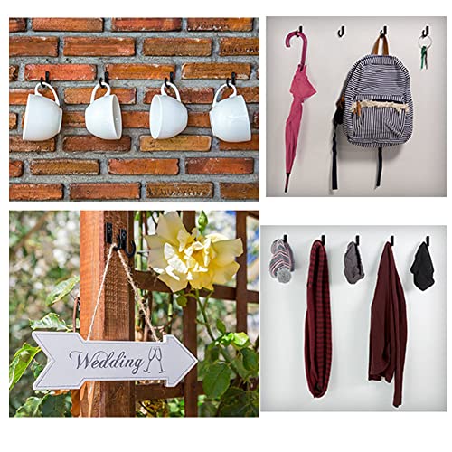 10 Zinc Alloy Antique Wall Hooks for Keys, Towels, and Coats - Bronze