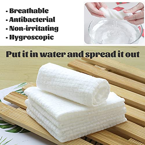 100 Pack Mini Compressed Towels - Portable Disposable Wipes for Travel