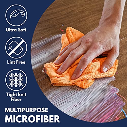 USANOOKS Ultra-Absorbent Microfiber Cleaning Cloths - 8 Pack