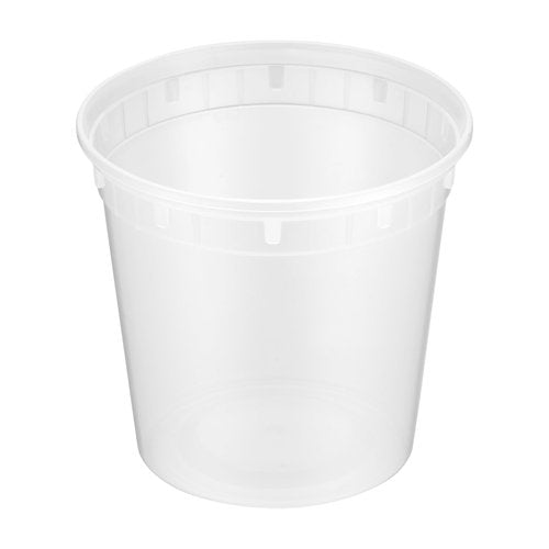 ProTakeOut 24oz [240 set] Heavy Duty Plastic Deli Container | BPA-Free Food Storage with Airtight Leak‑Proof Lids | Microwave, Freezer & Dishwasher Safe – Stackable, Bulk Reusable Soup & Meal Prep Tub