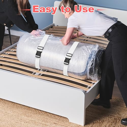 Adjustable Mattress Topper Straps – 63" L x 1.5" W – 4 Pack
