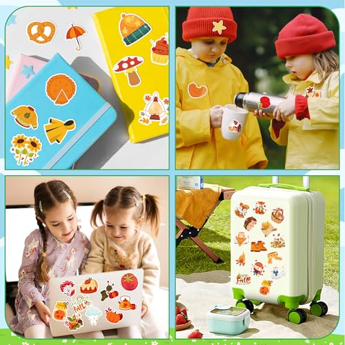 100 PCS Fall Stickers for Kids - Autumn Vinyl Crafts & Decor