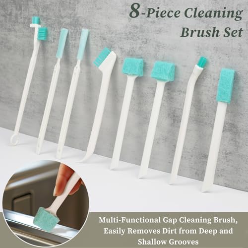 8-Piece Mini Cleaning Brush Set for Tight Spaces