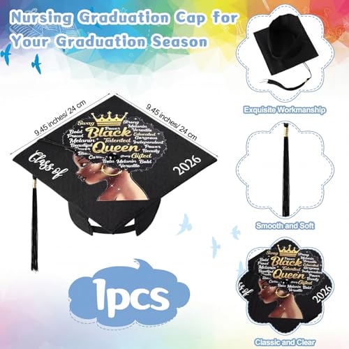 Graduation Cap and Jumbo Bow Set for Women - Class of 2026