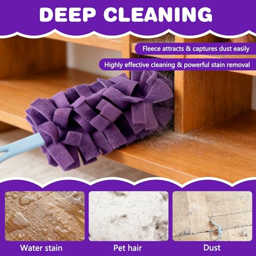 Reusable Fleece Duster Refills - Washable Cleaning Pads, 5 Pack