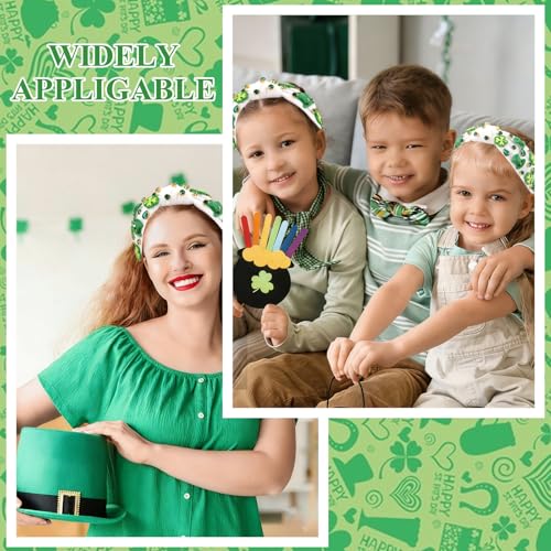 St. Patrick's Day Knotted Headband with Shamrock Rhinestones