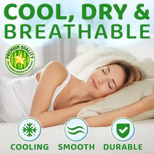 Vegan Silk Anti-Acne Bamboo Pillowcase - Standard 20x26 Cooling Satin Case