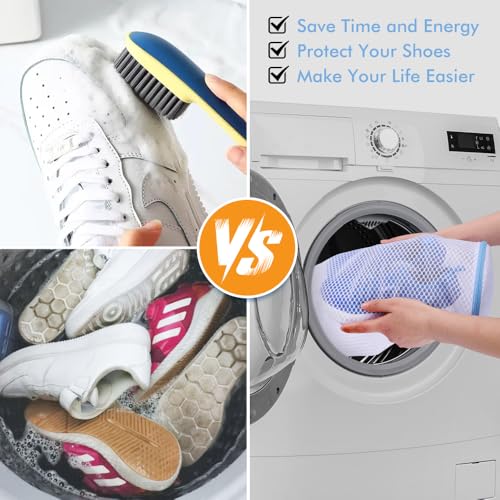 Shoe Washing Bags - 2 Pack Honeycomb Mesh Laundry Bags for Sneakers & Delicates