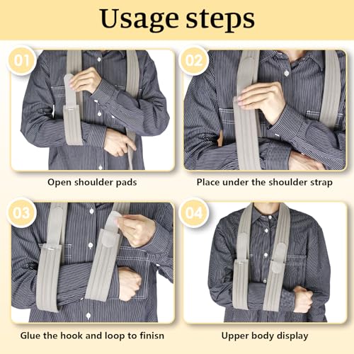 2-Pack Black & Gray Arm Sling Shoulder Immobilizer for Women Men, Adjustable Arm Shoulder Elbow Sling, Forearm Strap for Elbow Wrist Injury, Torn Rotator Cuff, Clavicle Injury Broken