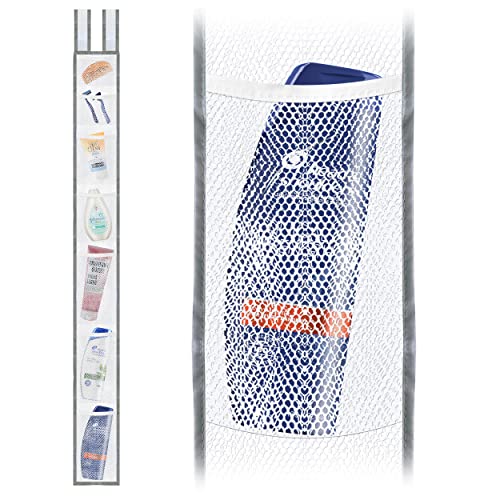 Skywin Hanging Mesh Shower Caddy - 7-Pocket Portable Organizer, White