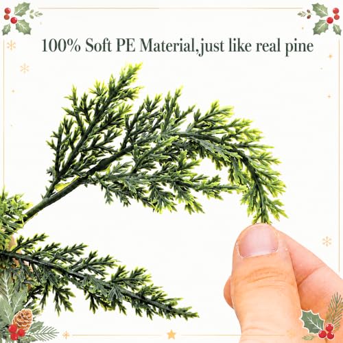 2 Pcs 32-Inch Artificial Christmas Teardrop Swag - Style H, Faux Greenery Door Decor