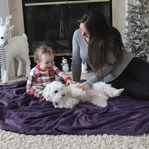 Bedsure XL Soft Fleece Throw Blanket - 50x70 inches, Purple