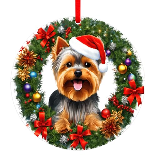 Yorkshire Terrier Christmas Ornament Dog Lover Gift - Yorkshire Terrier Xmas Tree Decor - Variation of Dog Yorkshire
