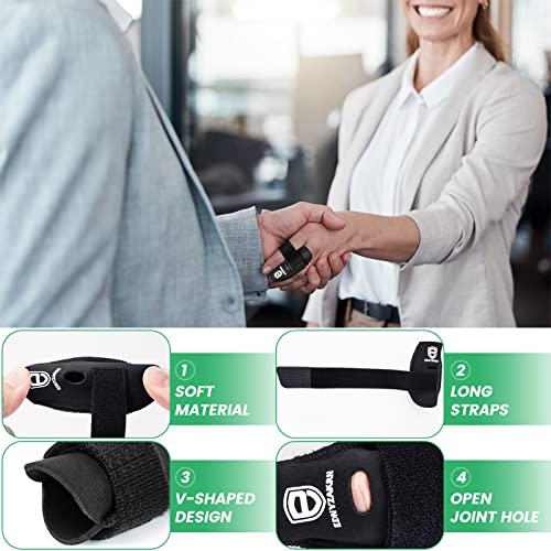 2 Pack Finger Sleeves Protectors, Finger Buddy Bands Adjustable Trigger Finger Brace Splint Support for Sport Basketball Volleyball Tennis Baseball
