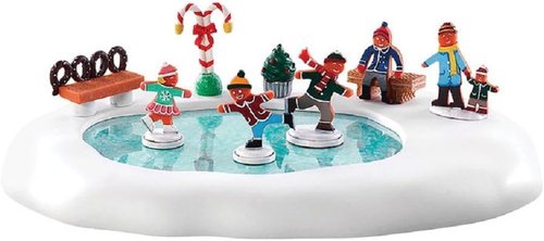 Lemax Gingerbread Skating Pond - Battery Operated Holiday Decor | Festive 4.5V Display