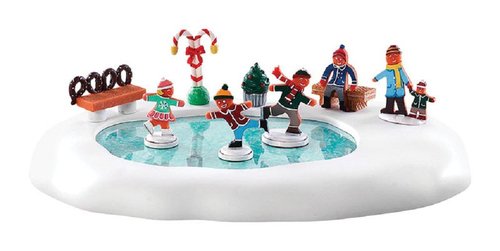 Lemax Gingerbread Skating Pond, Battery Operated (4.5V) #84352