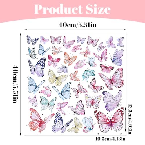 Watercolor Butterfly Wall Decals - 35-45 Peel & Stick Stickers