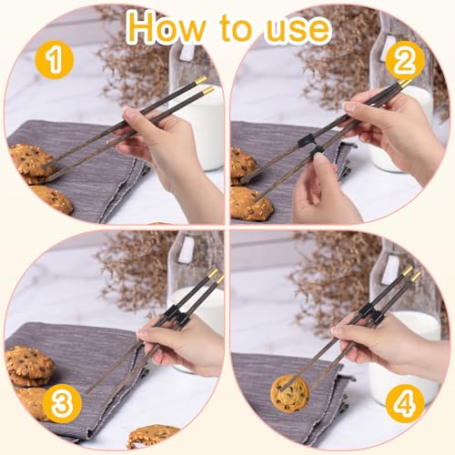 10 Reusable Chopstick Helpers for Easy Learning - Black Training Connectors