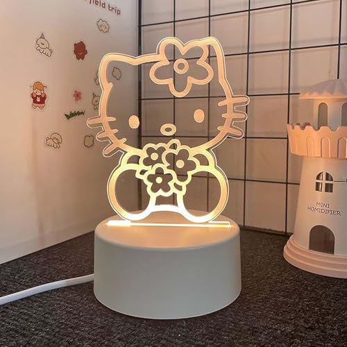 Cat 3D Night Light - Kawaii LED Desk Lamp with 3 Color Modes