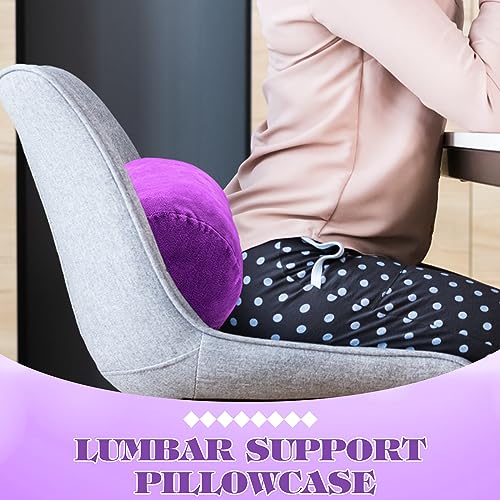 Newwiee Purple Neck Roll Pillow Covers (2 Pack) - 16 x 6 Inch Plush