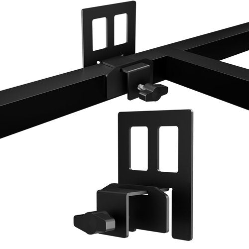 AROMUSTIME Mattress Gaskets for Metal Bed Frame, 6 PCS,Non-Slip Mattress Gripper/Slide-Stopper/Bed Skirt-Holder/Adjustable Anti-Slip Baffle,Black