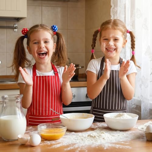 Stripes Kids Cooking Apron with Pockets - Adjustable Chef Apron