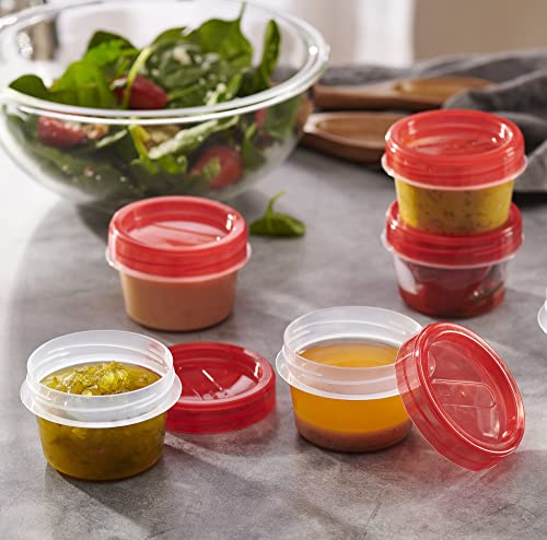 PLASTICPRO 4 oz Food Storage Containers with Twist-On Lids, 6-Pack