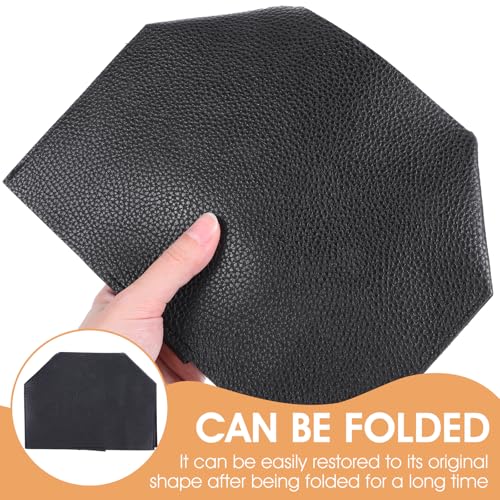 Modern Black PU Leather Rectangular Tissue Box Cover