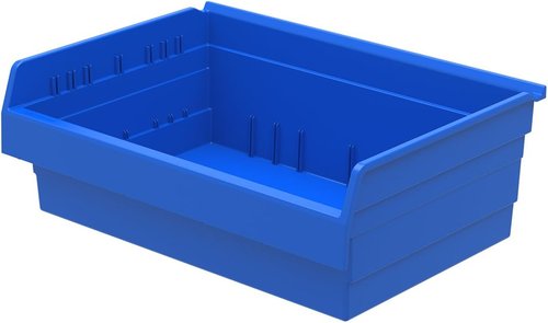 Akro-Mils ShelfMax 8 Plastic Nesting Shelf Bin Box - Blue | 16" L x 22" W x 8" H | Case of 4