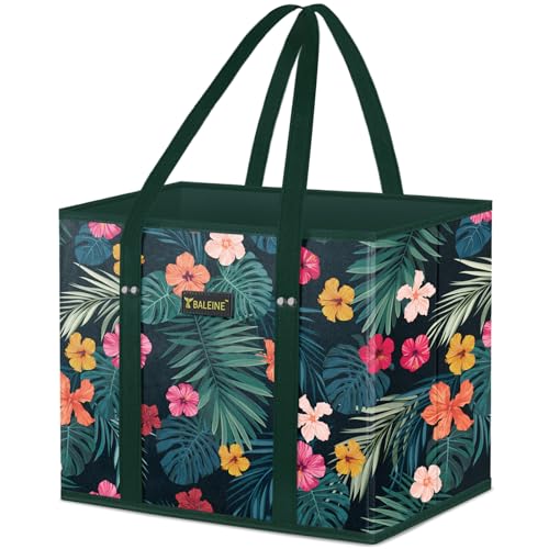 BALEINE Reusable Grocery Bag - Blossom Season, Heavy Duty Shopping Tote