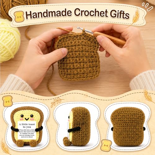 Inspirational Mini Handmade Crochet Toast - A Little Toast to You
