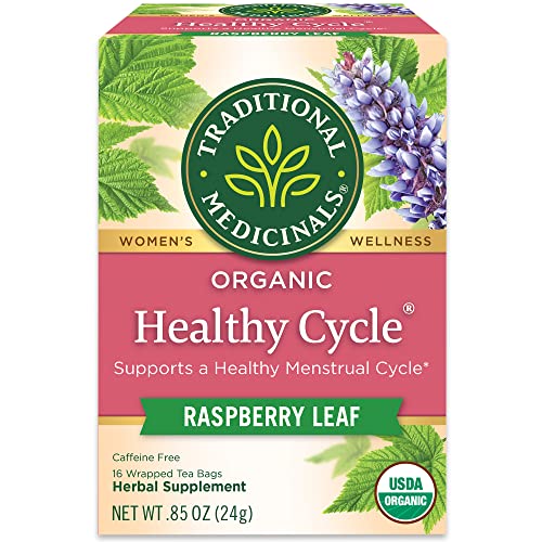 Organic Healthy Cycle Tea - 16 Bags, Supports Menstrual Health