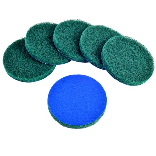Kichwit 6 Pack Green Super Abrasive Replacement Scrub Pads - 5 Inch