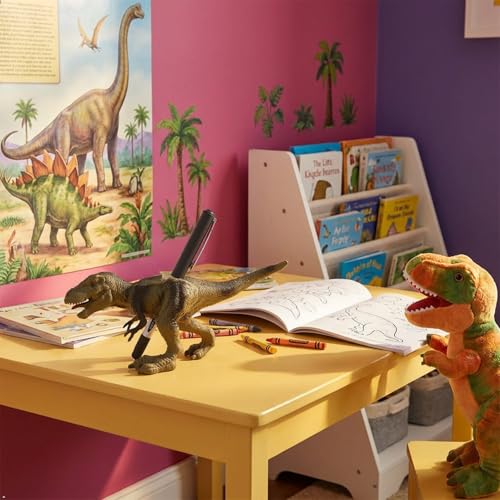 Tyrannosaurus Toothbrush Holder - Fun Green Dinosaur Bathroom Organizer