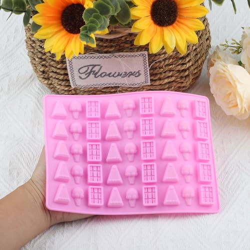 45-Cavity Silicone Ice Cream Chocolate Mold for Gummy Candy & Baking